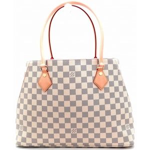 Louis Vuitton Damier Azur Calvi Tote Shoulder Bag Grenade